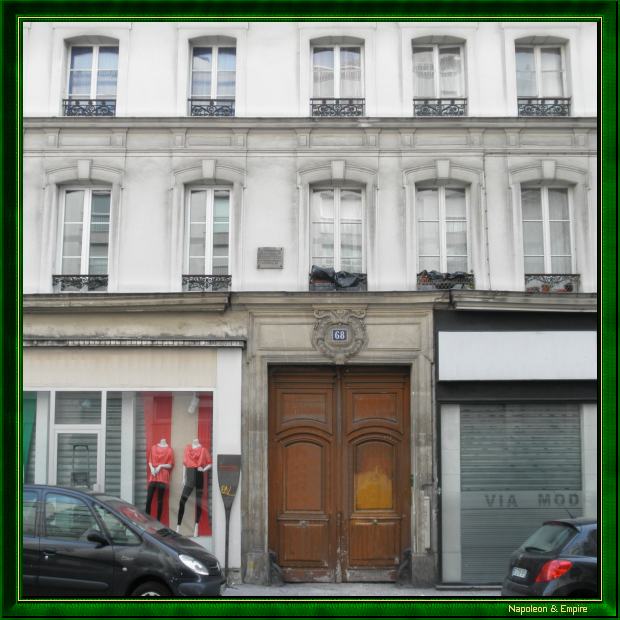 68 rue du Chemin Vert, Paris. Adresse de Parmentier en 1813