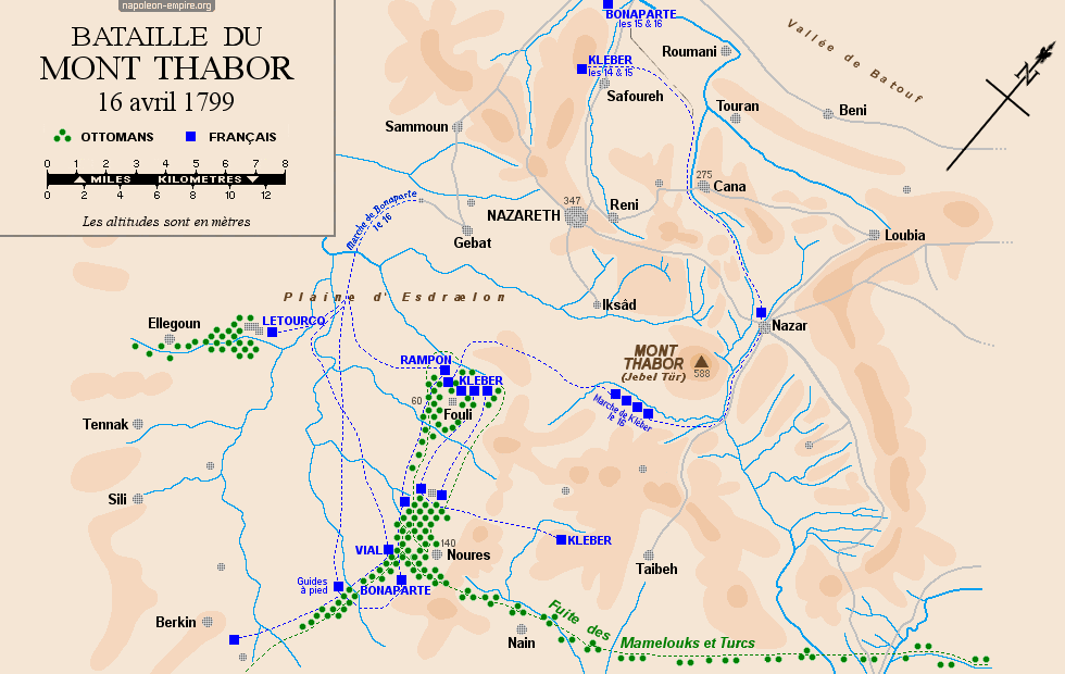 Plan de la bataille du Mont-Thabor