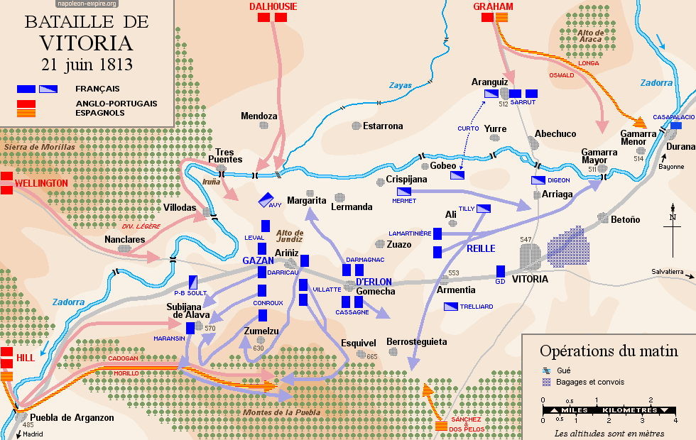 Plan de la bataille de Vitoria
