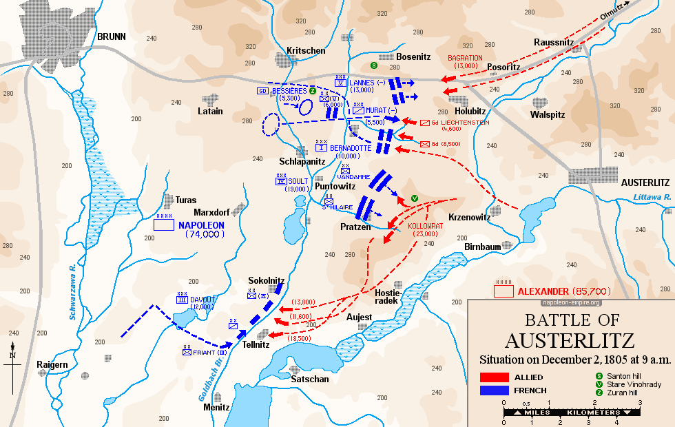 Napoleonic battles - Map #2 of the Battle of Austerlitz