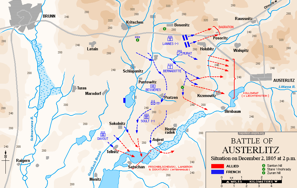 Napoleonic battles - Map #3 of the Battle of Austerlitz