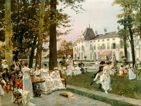 Reception at Malmaison in 1802, oil on canvas by François Flameng Reception at Malmaison in 1802, oil on canvas by François Flameng