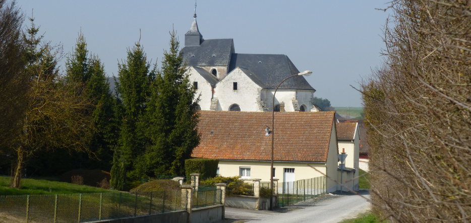 Villeseneux, au nord du champ de bataille Villeseneux