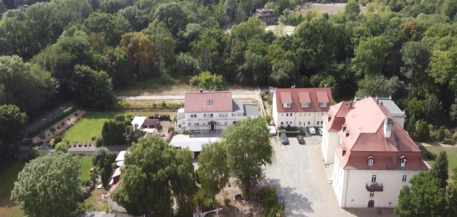 The castle of Markkleeberg Aerial view of Markkleeberg castle