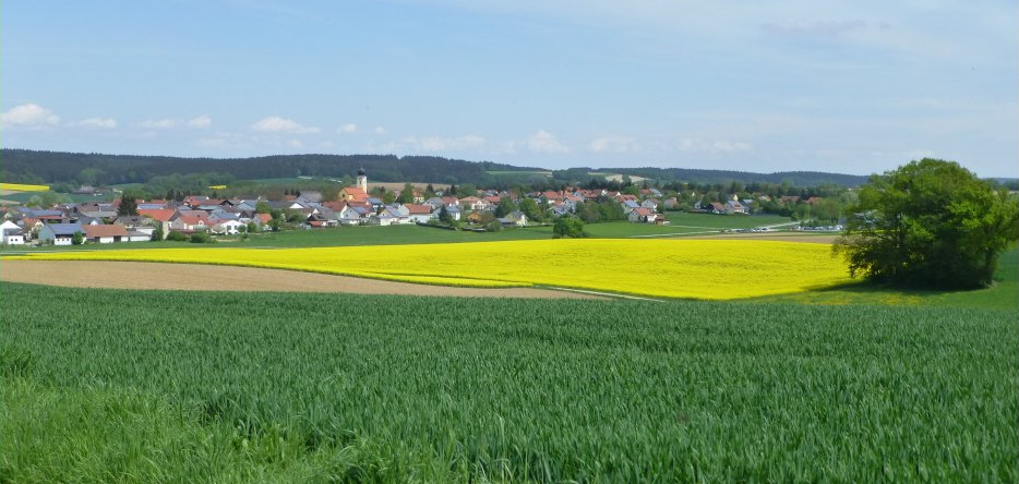 The village of Hausen, seen from the battlefield The village of Hausen seen from the battlefield