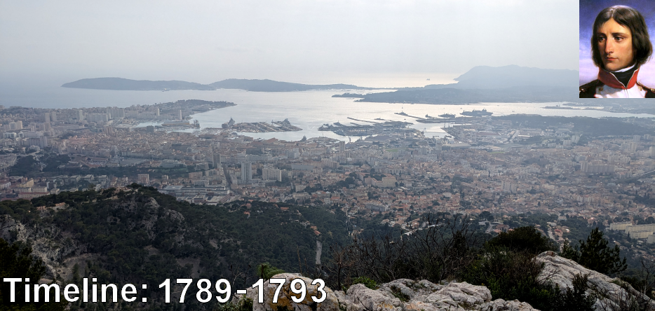 Timeline: years 1789 to 1793