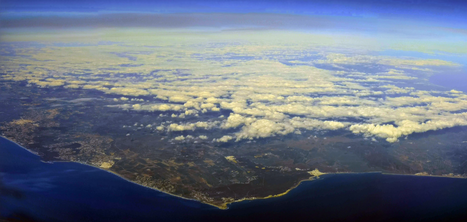 Cape Trafalgar seen from the sky