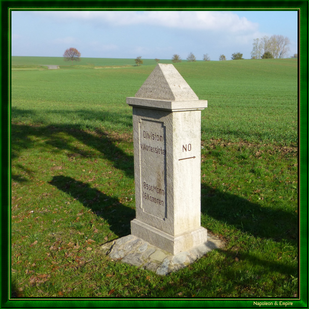 Stèle à la division Wartensleben entre Hassenhausen et Taugwitz