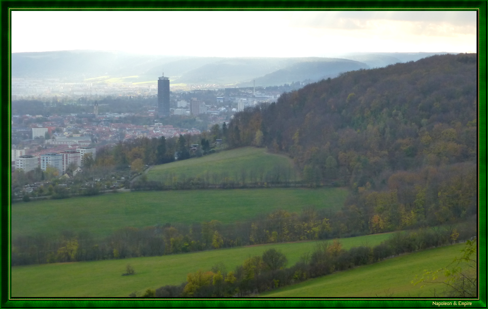 Vue de la ville d'Iéna depuis le Sonnenberg