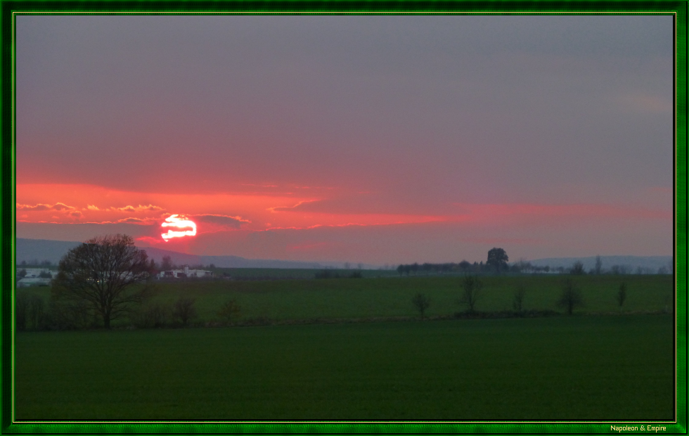 Sunset on the battlefield