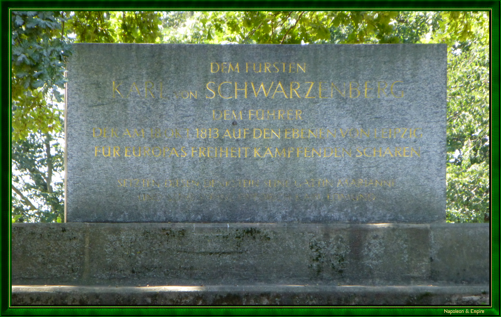 The monument to General Schwarzenberg in Meusdorf, view 2