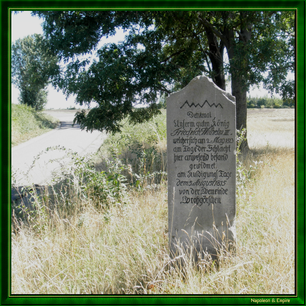 The stele to the Monarchenhügel
