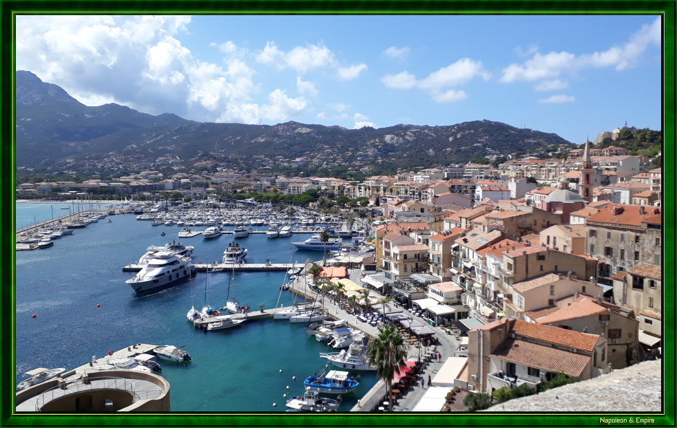 The port of Calvi seen from the citadel