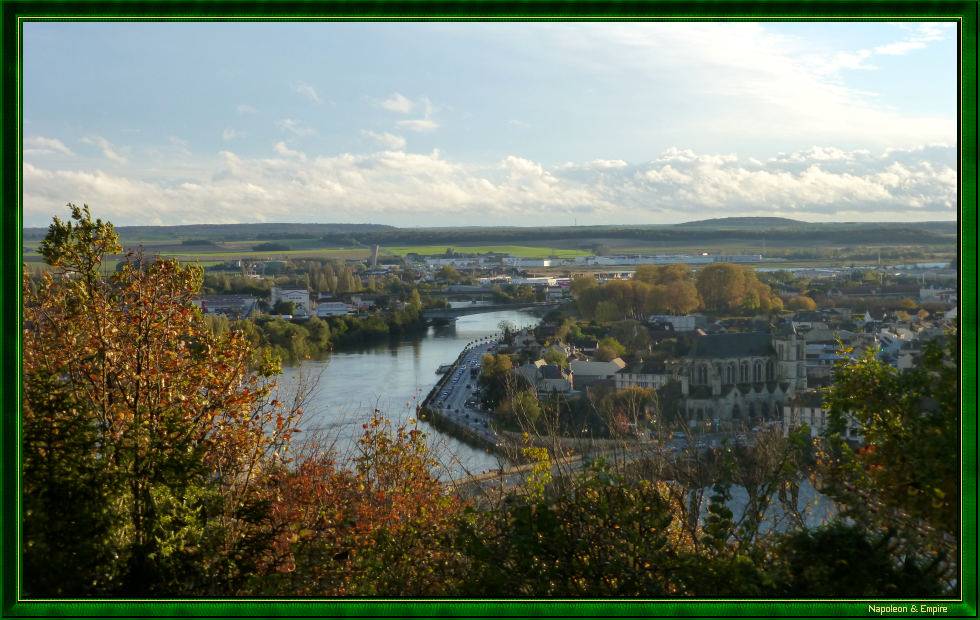 View of Monterau and the confluence, from Surville