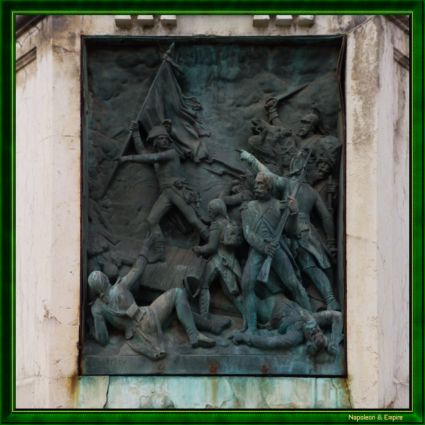 Statue of Bonaparte in Auxonne, bas-relief 2