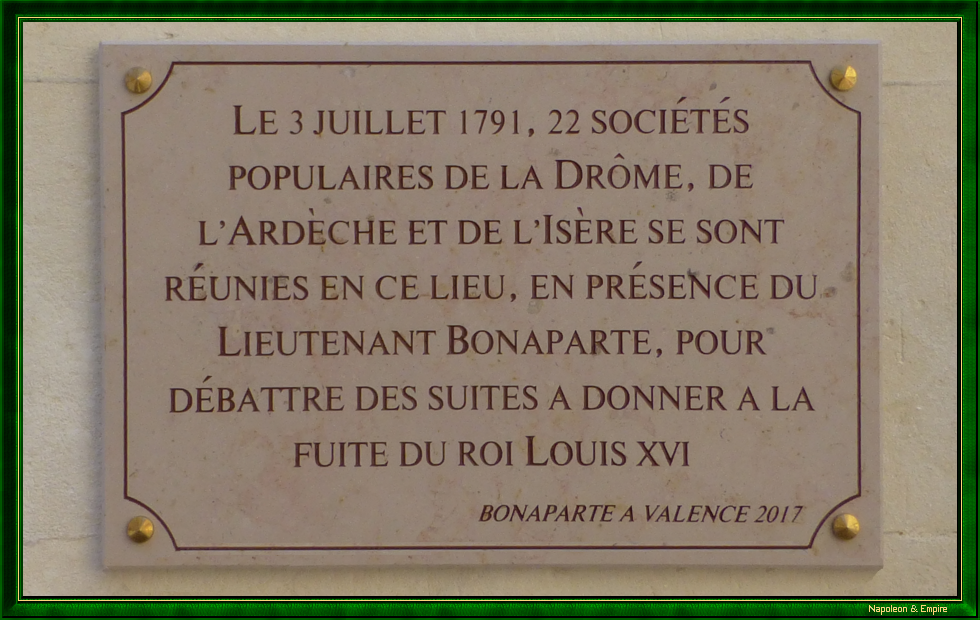 Plaque sur l'ancienne chapelle Saint-Ruf à Valence