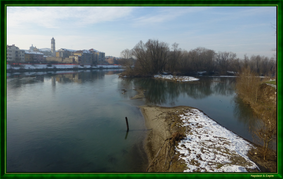 L'Adda upstream of the Lodi bridge