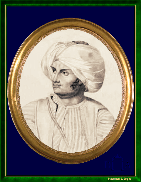 Louis-Etienne Saint-Denis, dit le mamelouk Ali. Gravure du début du XIXème siècle.