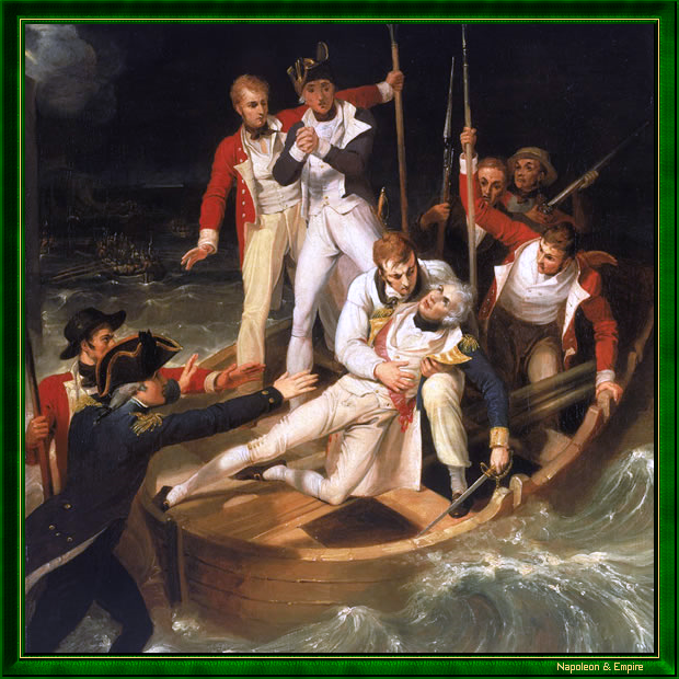 Nelson injured in Tenerife, by R. Westall