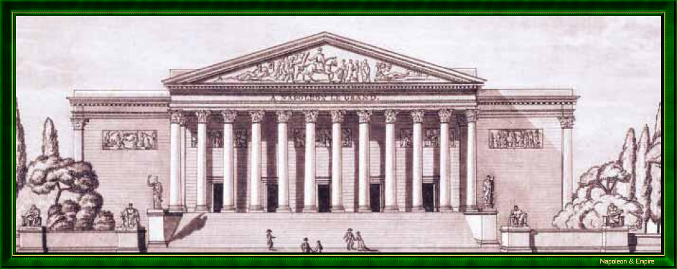View of the Bourbon Palace under the Empire, period engraving