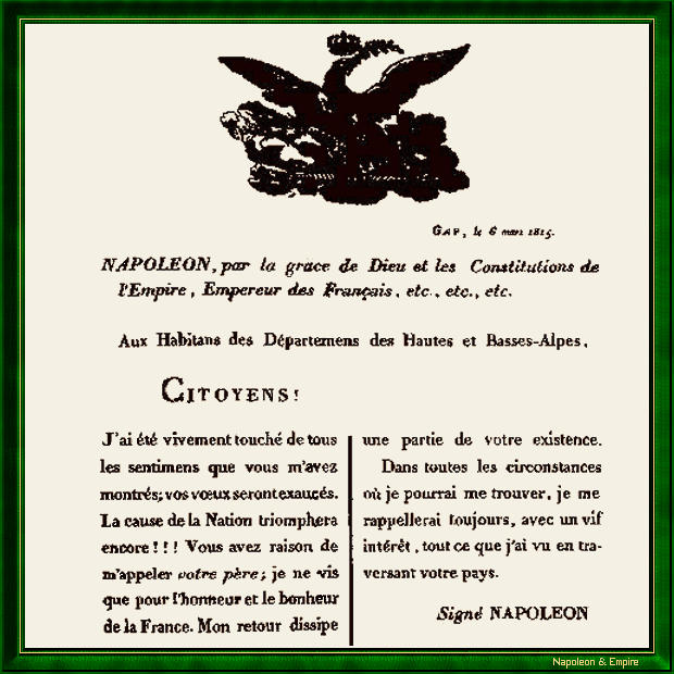 Proclamation du 6 mars 1815