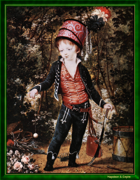 Napoléon II, King of Rome, miniature by JB Isabey