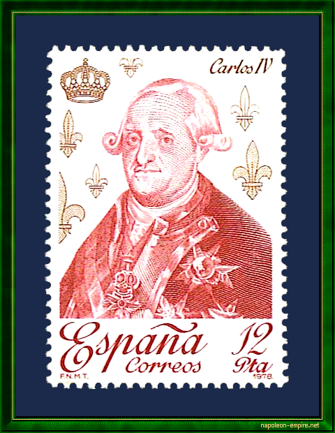 Timbre-poste à l'effigie de Charles IV d'Espagne
