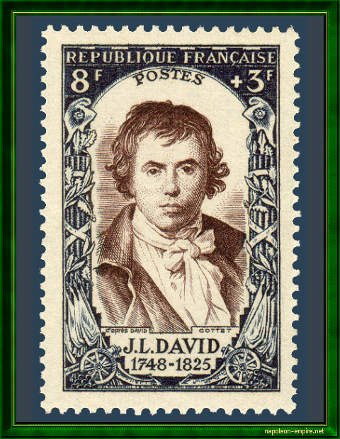 Timbre-poste à l'effigie de Jacques-Louis David