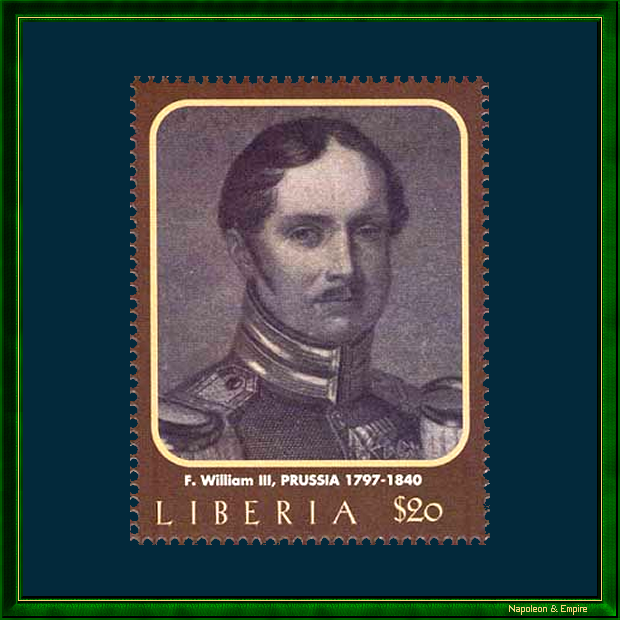 Liberian stamp with the effigy of Frederick William III of Prussia