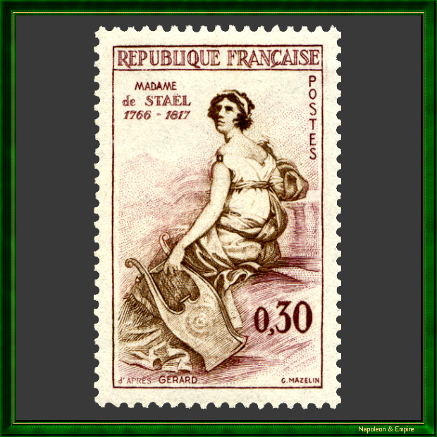 Timbre-poste à l'effigie de Germaine de Staël