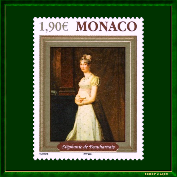 Monegasque stamp bearing the effigy of Stéphanie de Beauharnais